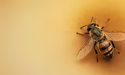 a bee on yellow background with no picture