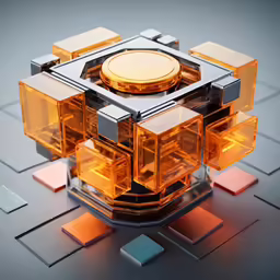 a very futuristic object with very little squares on it
