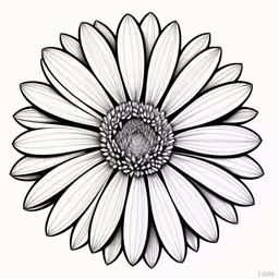 the drawing of a flower on white paper,an ink drawing of a flower