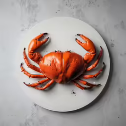 this crab seems to be made out of a shell