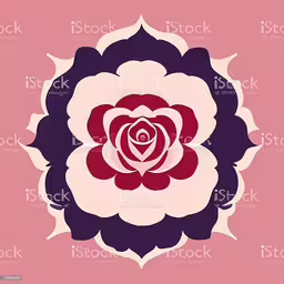 the red flower on the pink background is an abstract decoration royalty - art illustration,a beautiful red flower with purple petals in the center stock photo