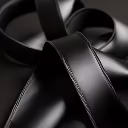 a black belt on top of a dark table