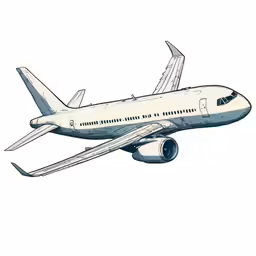 a large jetliner flying through a sky