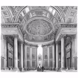 an architectural drawing of the dome of the cathedral in rome, italy