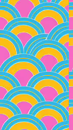 different lines with different colored circles in it,a background with a lot of colorful rings on it