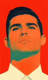 a portrait of a man with an intense look