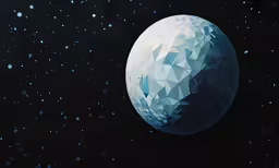 a very large, blue object is flying in the sky