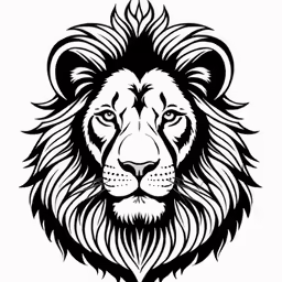 a lion head is shown on the wall