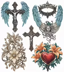 ornate cross design with decorative cross for cross decor