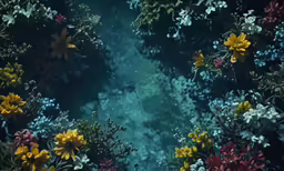 colorful plants grow next to each other