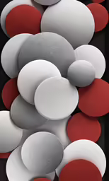 a bunch of circles in different colors on a table