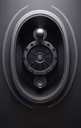 the back side of a speaker is shown