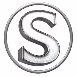 the letter s in a circle with an arrow