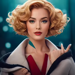 an animated picture of a woman dressed as marilyn monroe