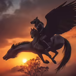 a person riding on the back of a horse