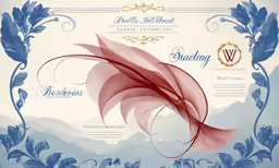a beautiful red and blue wedding program