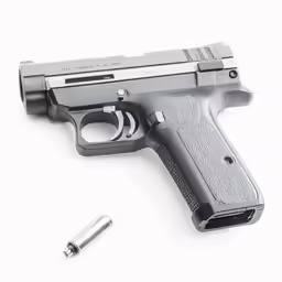 a pistol with an m19 - style metal barrel