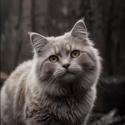 there is a cat that is looking at the camera
