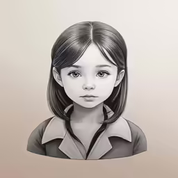 a little girl looking off to the side