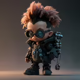a stylized and animated character for the game