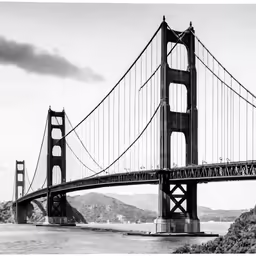 the bridge looks very high above water