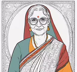 a portrait of an older woman, in a black and white background,the portrait of ruth lewis by the words of her favorite people,