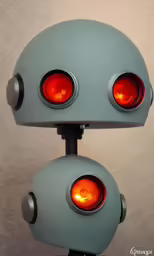 two lights sitting on top of each other
