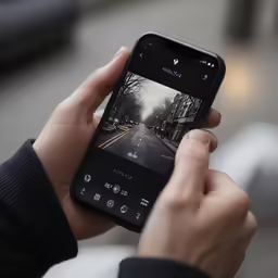 someone holding up their cell phone to take a picture