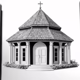 the building has a cross on top