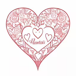 a heart shaped drawing with the word mama