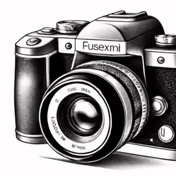 a drawing of an old camera
