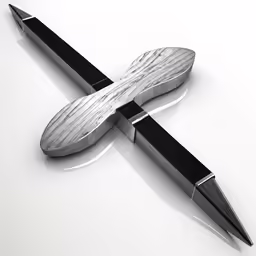 a large wooden pen with a metal base