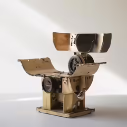 a clock is made from cardboard with a wooden frame