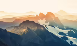 a view of the top of many different mountains
