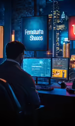 two people working on their computer in the dark