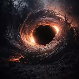 this is a fire and ice filled area with dark foliage