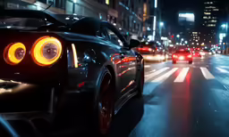 there are many cars driving on the street