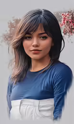 the portrait is made in a digital drawing technique
