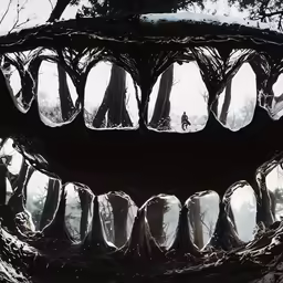 there is a very unusual object made out of many tires