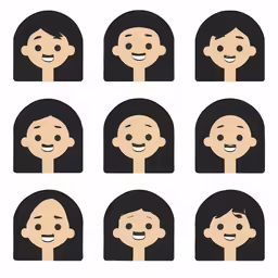a sticker that looks like an anime girl