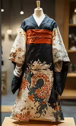an image of kimono on display in a museum