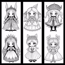 some illustrations of the cute girl