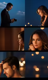 several photos of people holding lit candles