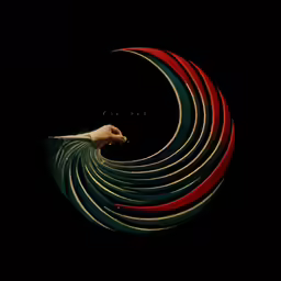 a dark background with colorful waves being lit by candles
