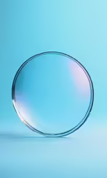the circle is made up of clear glass