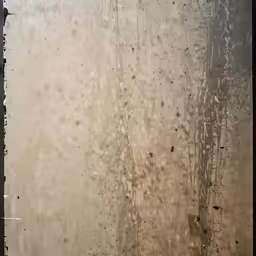 water and dirt on the outside of glass