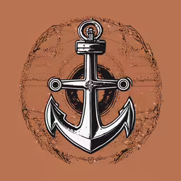an anchor on a red background,an anchor with a grungy background is shown