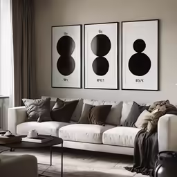 this living room is all white with different pillows on it
