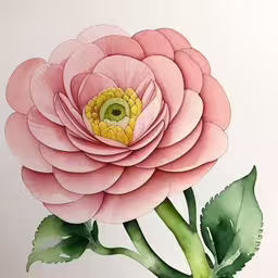 this flower is very large and bright pink,a large pink flower with green leaves