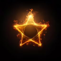 an image of a star in fire